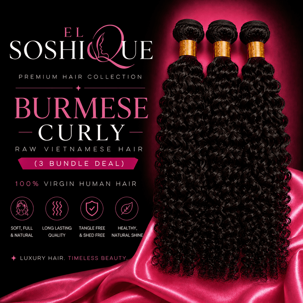 Burmese Curly — Raw Vietnamese Hair (3 Bundle Deal)